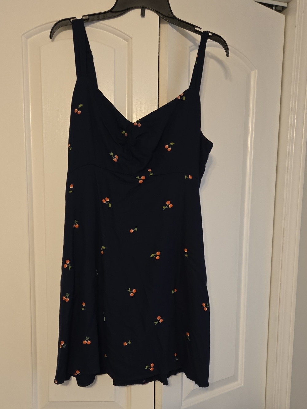 Navy Cherry-Print Sundress